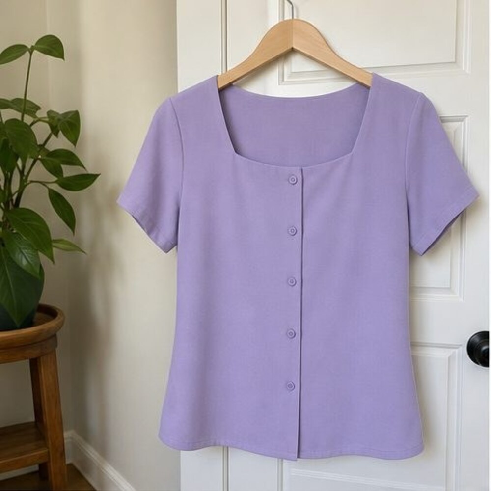 Lilac Pleated Blouse